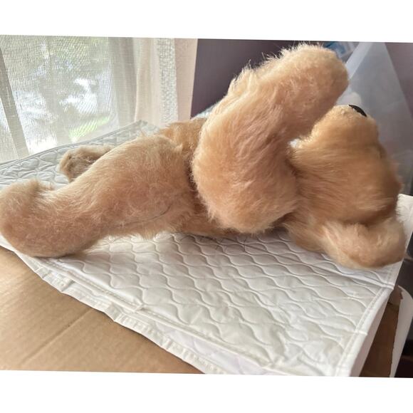 Vintage Teddy Bear Musical Lullaby Wind Up Mohair Jointed 14” Maker Unknown - Picture 7 of 7